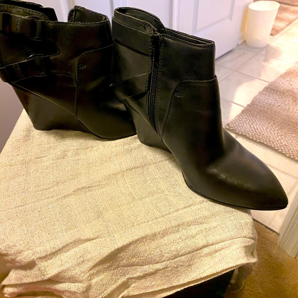 Nine West wedge booties.